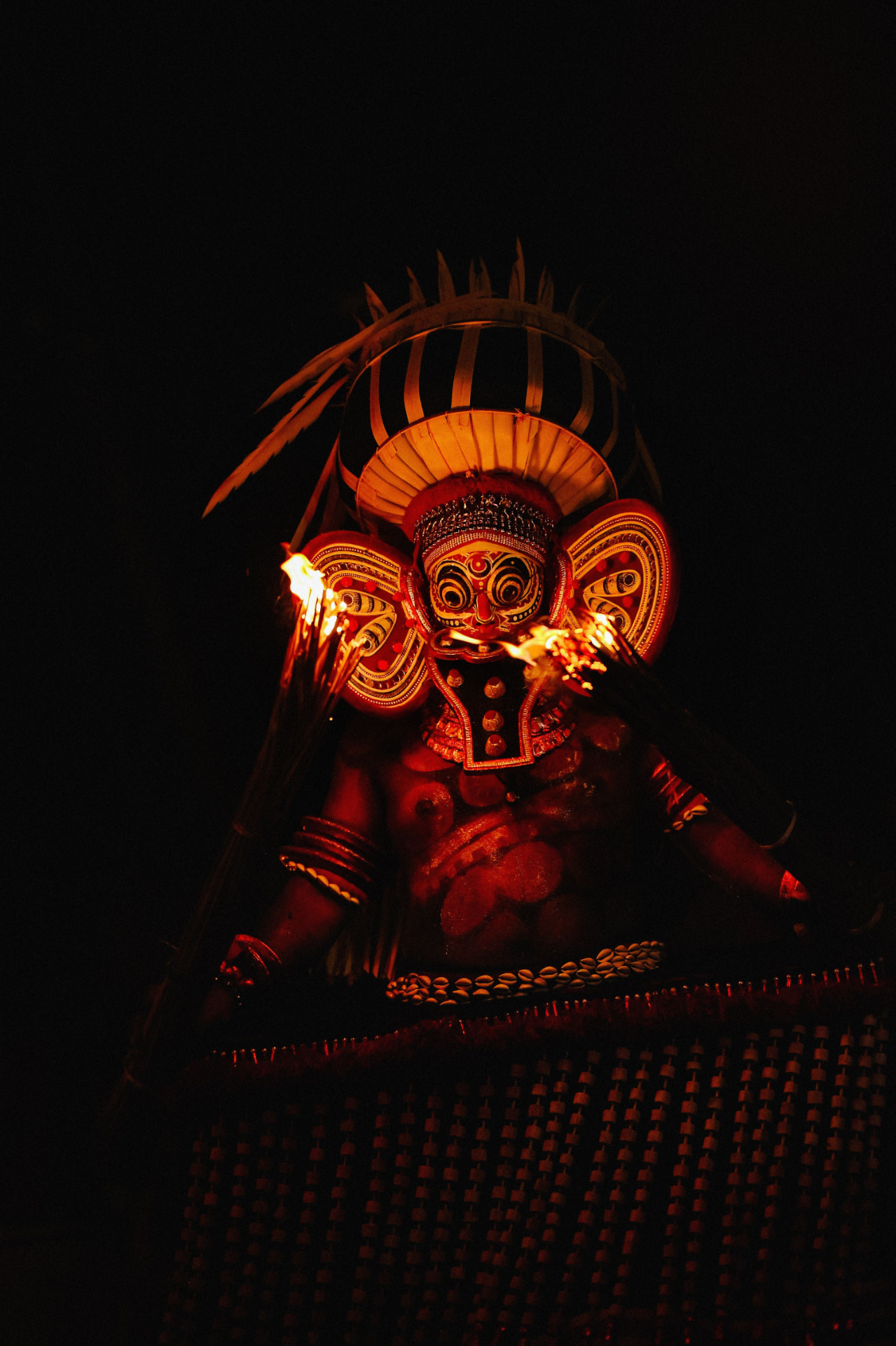 Theyyam face paint, close up